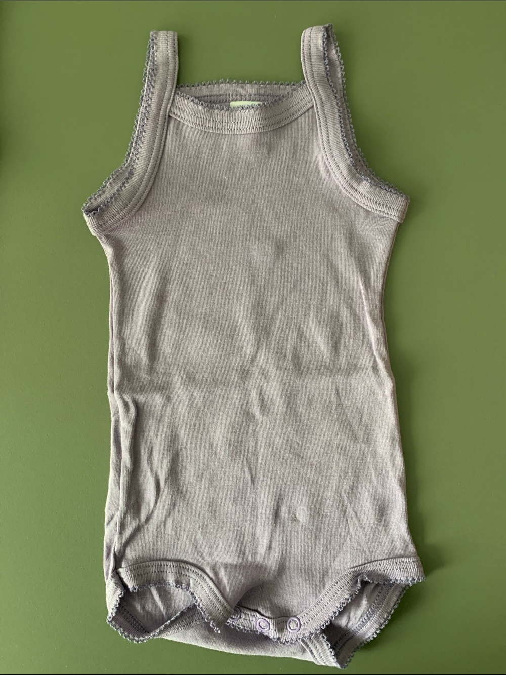 Petit Bateau Light Purple Tank One-Piece Bodysuit